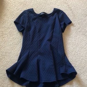Navy blue flare out shirt